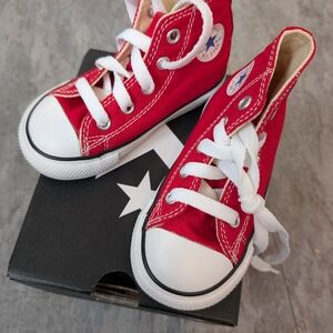 Converse Red High-Top Sneakers